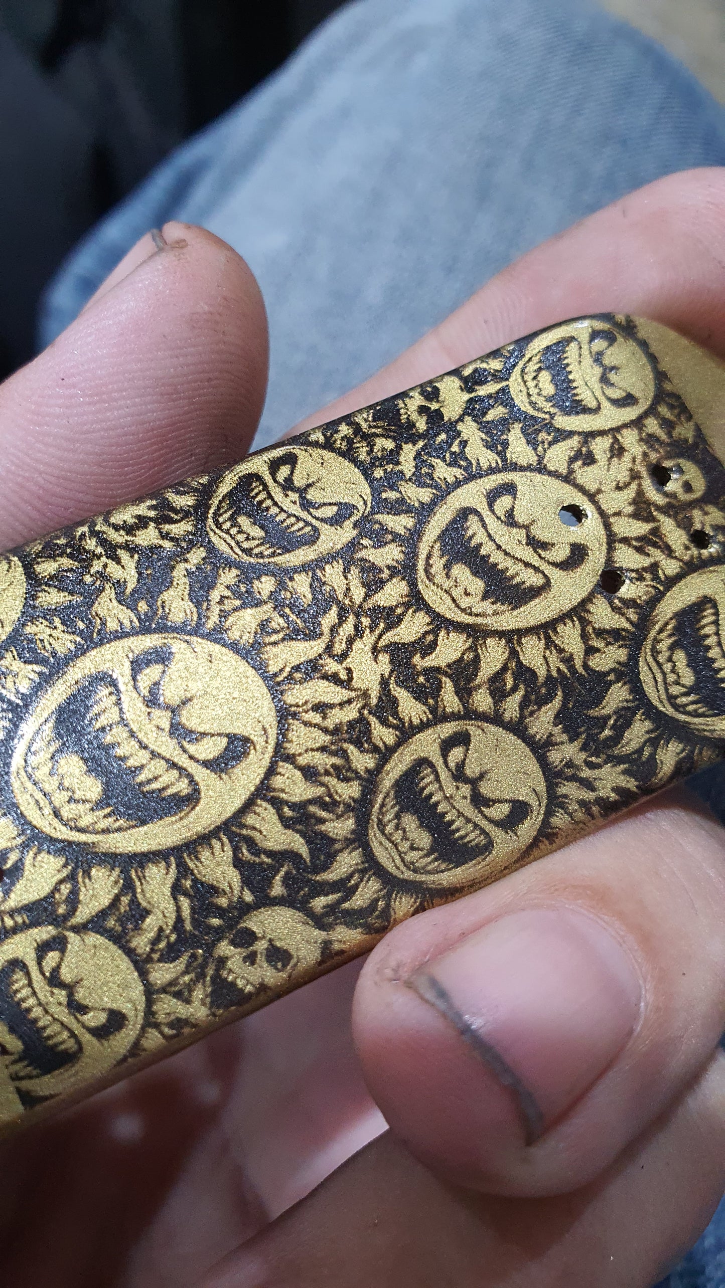 Saigon Skateboards "Gold Face" 33mm Fingerboard Deck