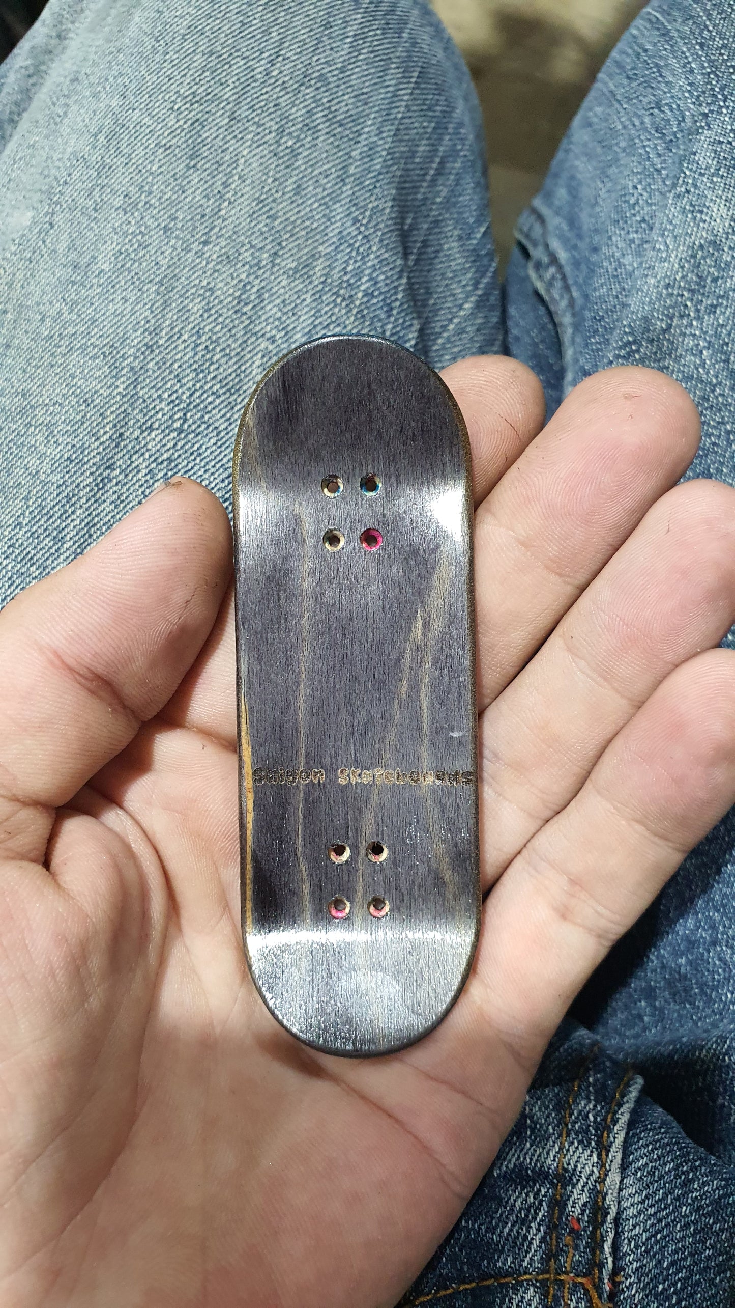 Saigon Skateboards "Gold Face" 33mm Fingerboard Deck