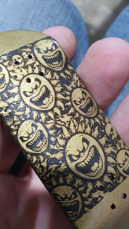 Saigon Skateboards "Gold Face" 33mm Fingerboard Deck