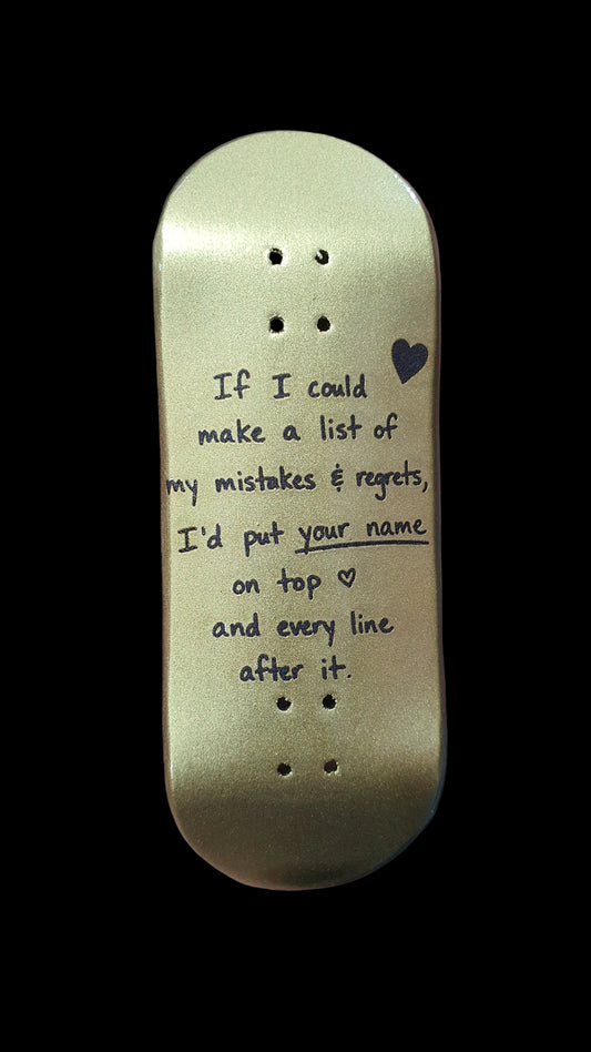 Saigon Skateboards "Regrets" 33mm Fingerboard Deck