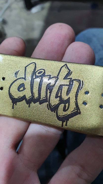 Saigon Skateboards "Dirty Gold" 33mm Fingerboard Deck