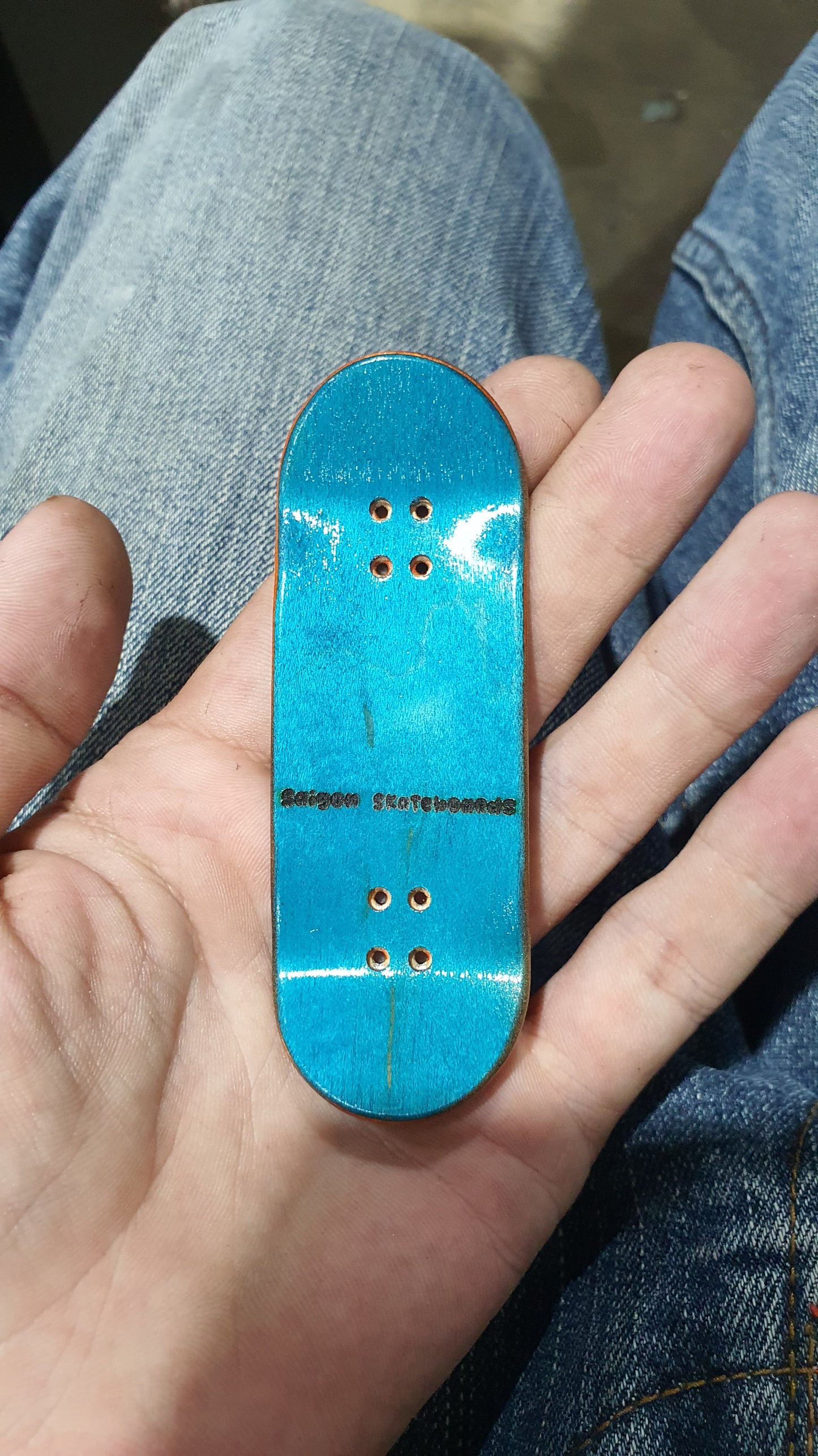 Saigon Skateboards "Dirty Gold" 33mm Fingerboard Deck