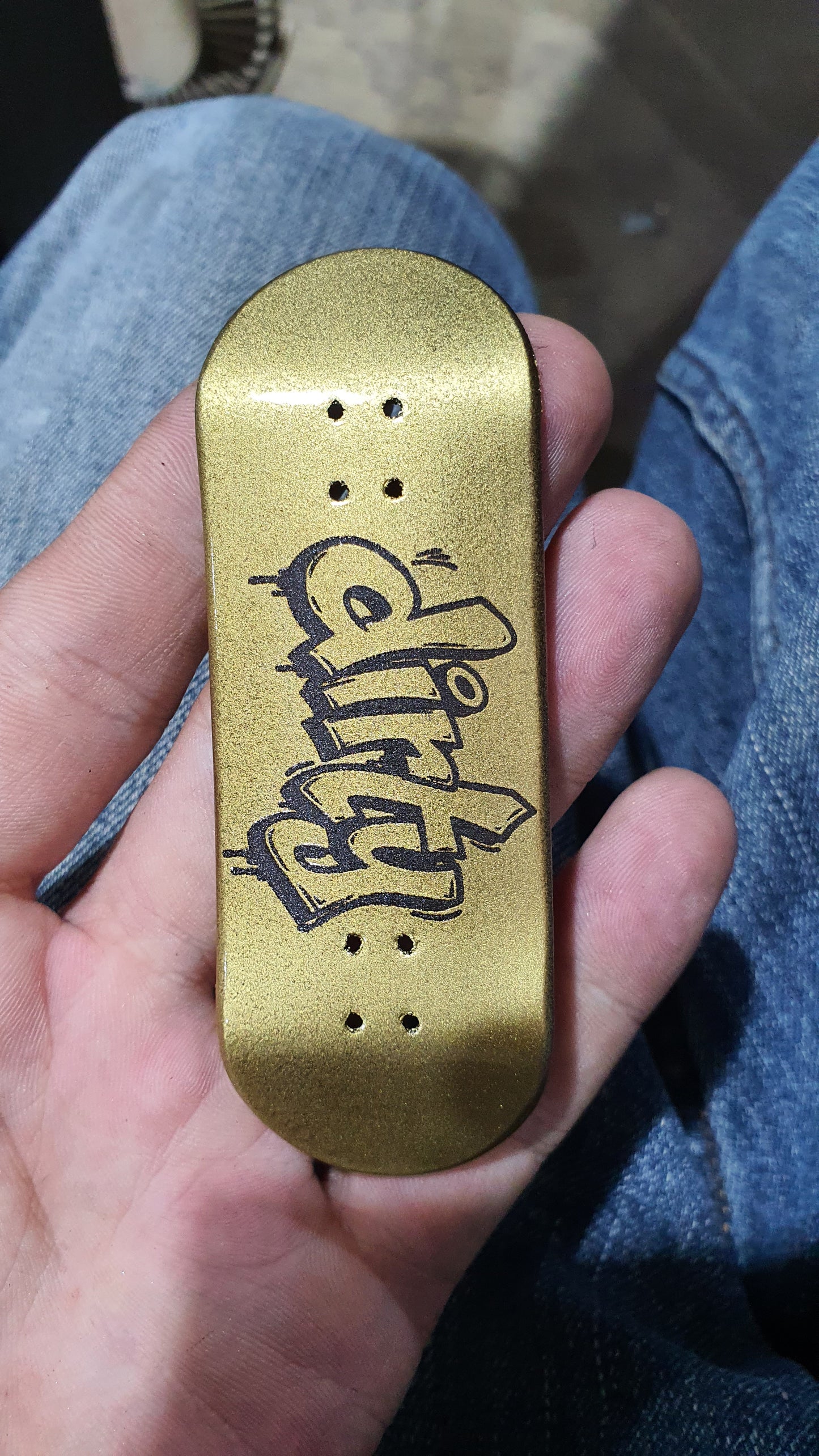 Saigon Skateboards "Dirty Gold" 33mm Fingerboard Deck