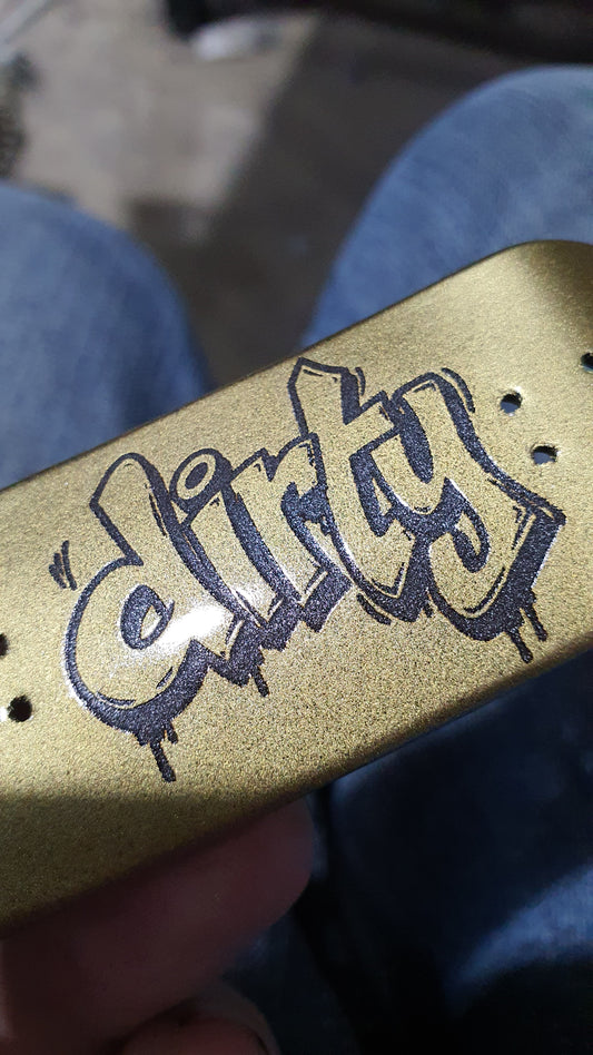 Saigon Skateboards "Dirty Gold" 33mm Fingerboard Deck