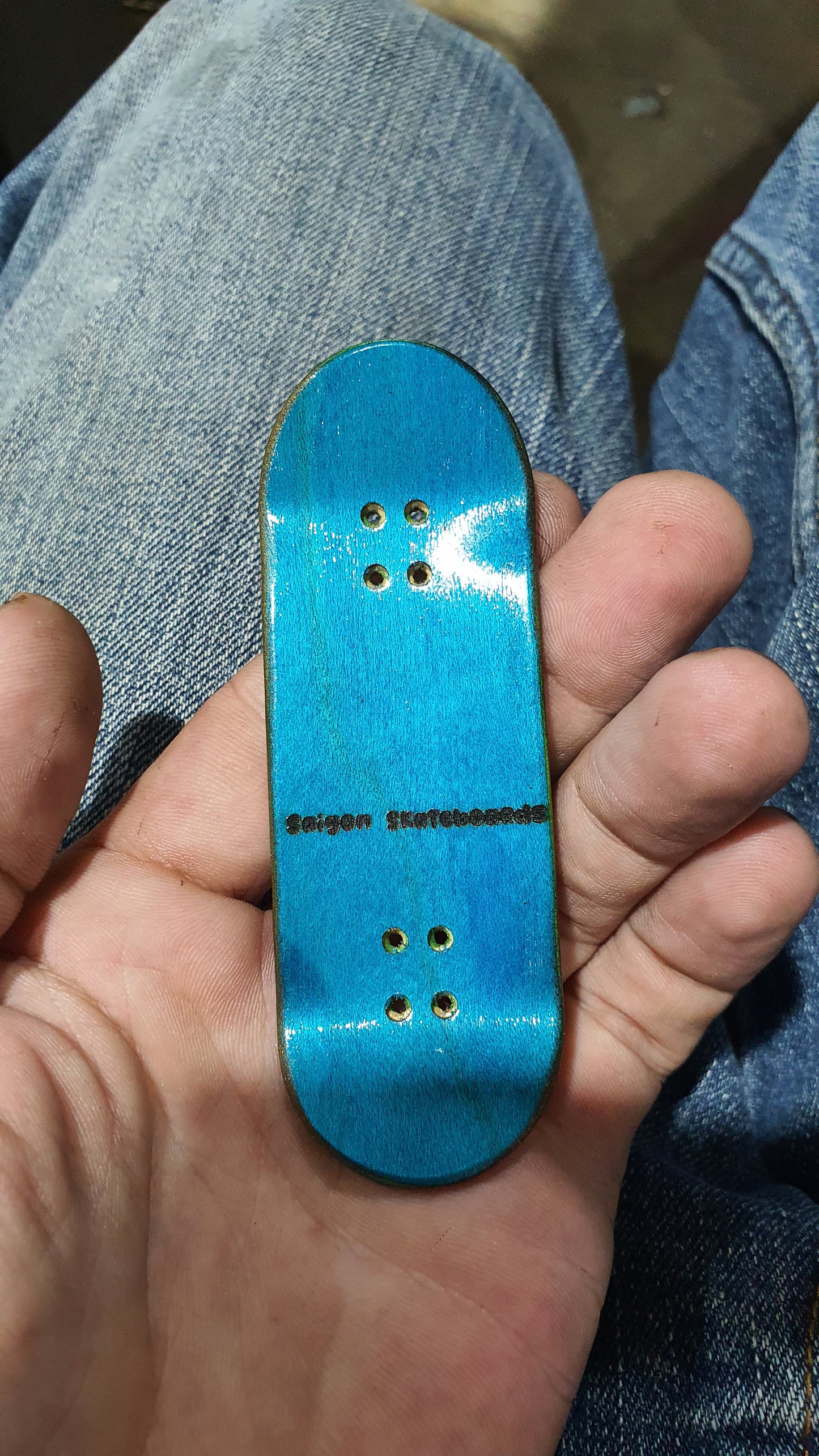 Saigon Skateboards "Gold Dead" 33mm Fingerboard Deck