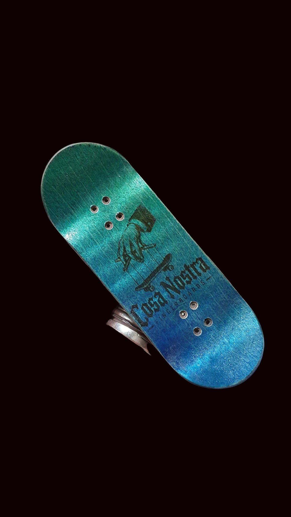 Cosa Nostra Handmade "Eternal Faith" 34mm Fingerboard Deck SG159 Mold Maple, Mahogany & White Oak