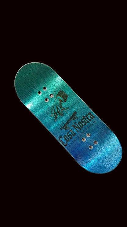 Cosa Nostra Handmade "Eternal Faith" 34mm Fingerboard Deck SG159 Mold Maple, Mahogany & White Oak