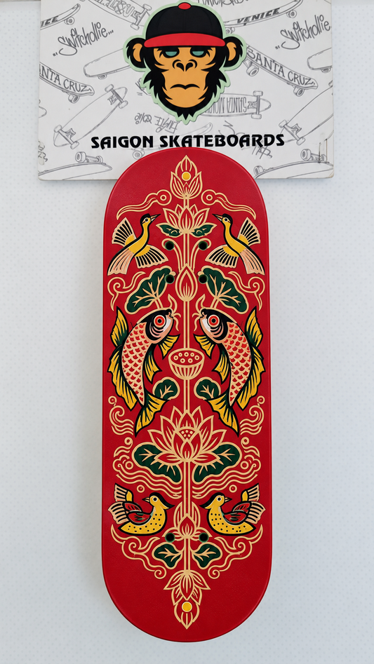 Tavola Fingerboard - Golden Lotus Koi - 33mm - Medium