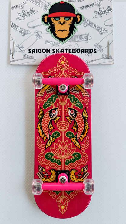 Tavola Fingerboard - Golden Lotus Koi - 33mm - Medium