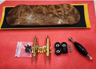 Black Burl Comp Kit Skateboard Fingerboard 34mm or 32mm