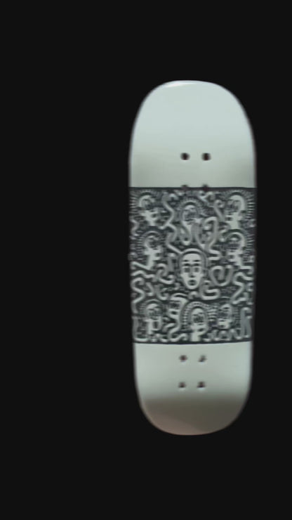 Saigon Skateboards "Confusion" 5-ply Canadian Maple 34mm Fingerboard Deck Boxy Shape