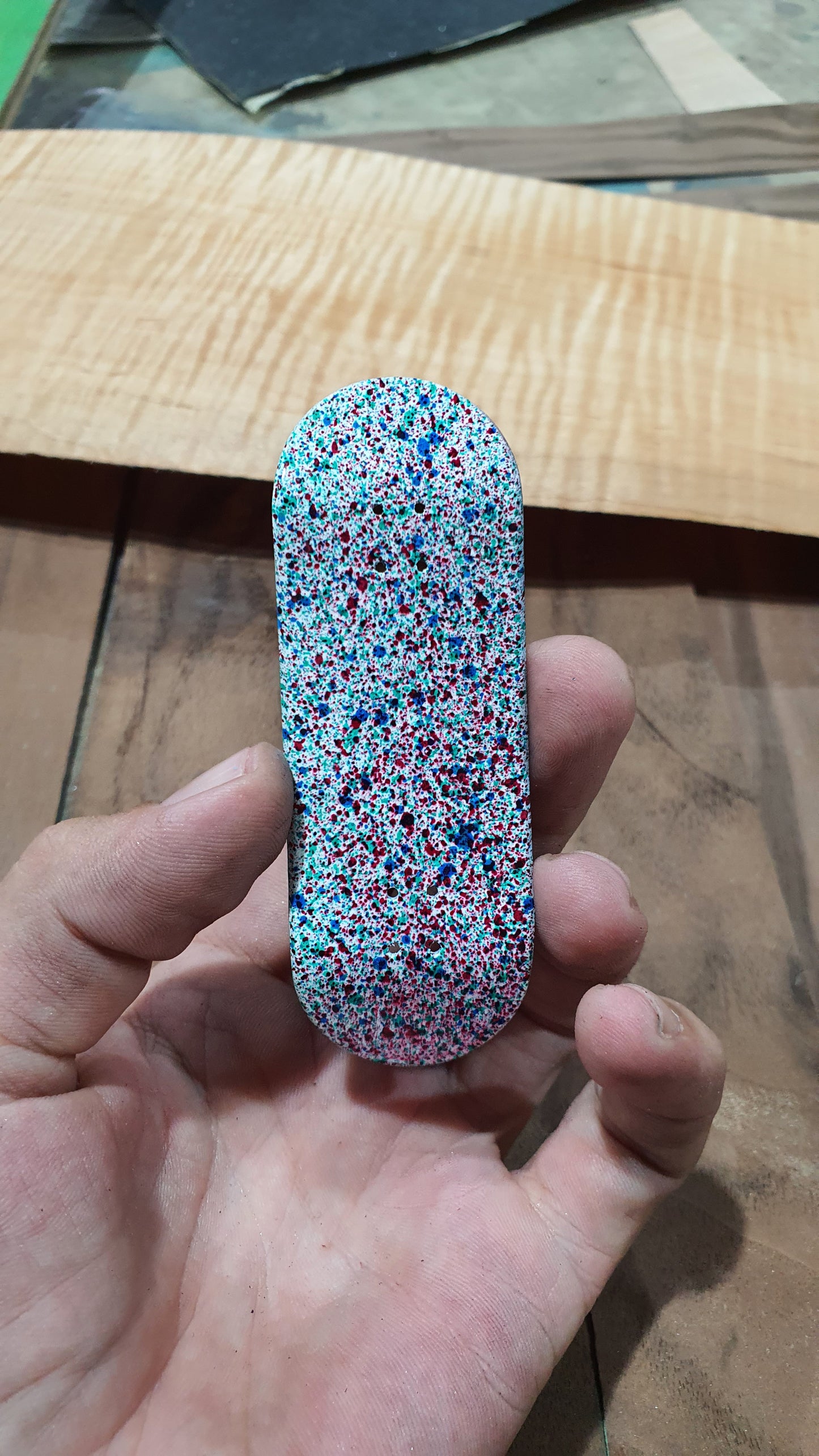 Saigon Skateboards "Pollock" Fingerboard Deck – 5-Ply Canadian Maple 33.3mm