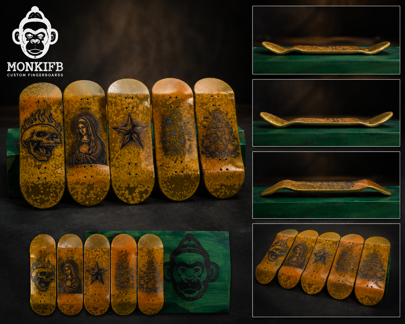 Saigon Skateboards "Rust" 34mm Fingerboard Deck