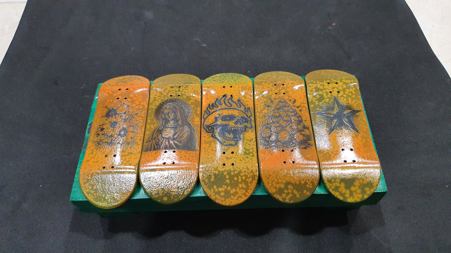 Saigon Skateboards "Rust" 34mm Fingerboard Deck