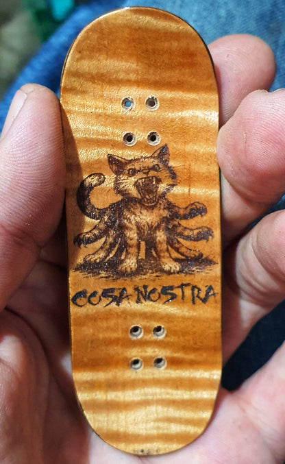 Cosa Nostra Handmade 7-ply Canadian Maple,Ebony and Burl Fingerboard. 34mmx98mm Popsicle shape