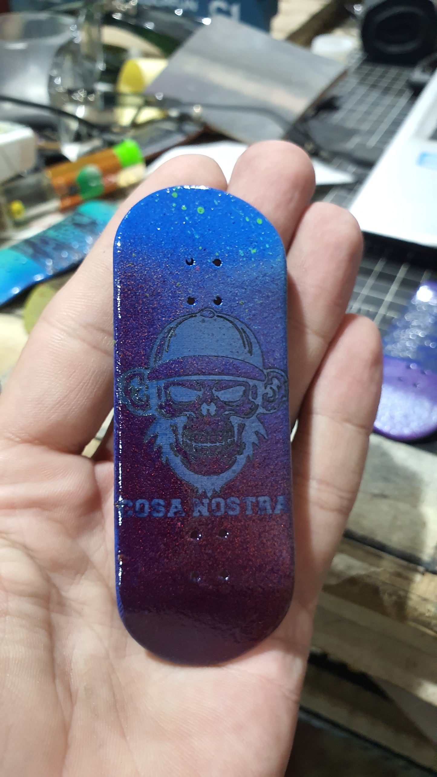 Saigon Skateboards 5-ply Canadian Maple Fingerboard 33mmx97mm Popsicle "Negative Ape"