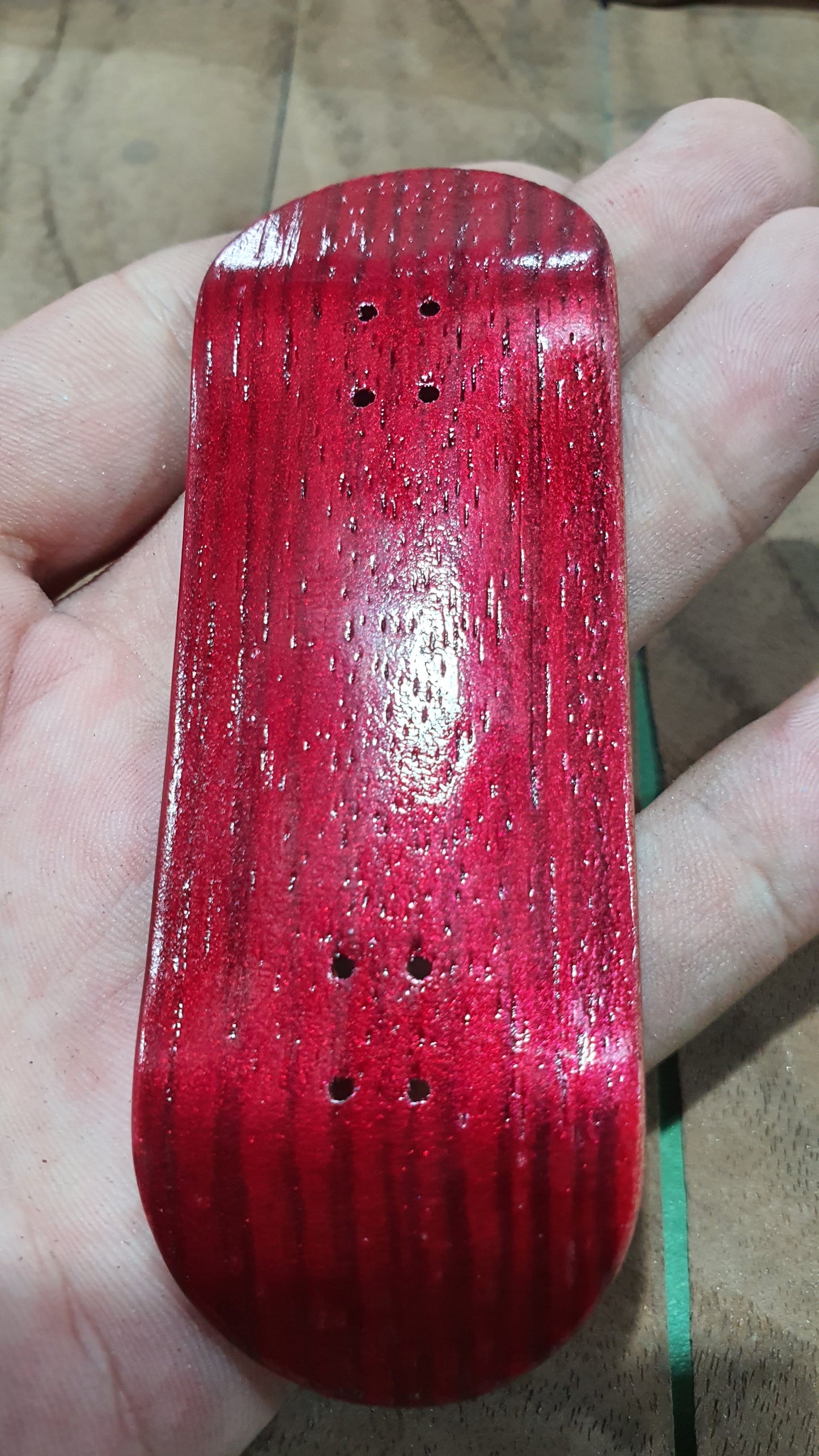 Saigon Skateboards "Blood Stains" Fingerboard Deck – 5-Ply Canadian Maple 34mm Popsicle