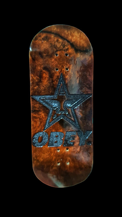 Cosa Nostra Handmade 6-Ply "Obey" 34mm Burl Fingerboard Deck