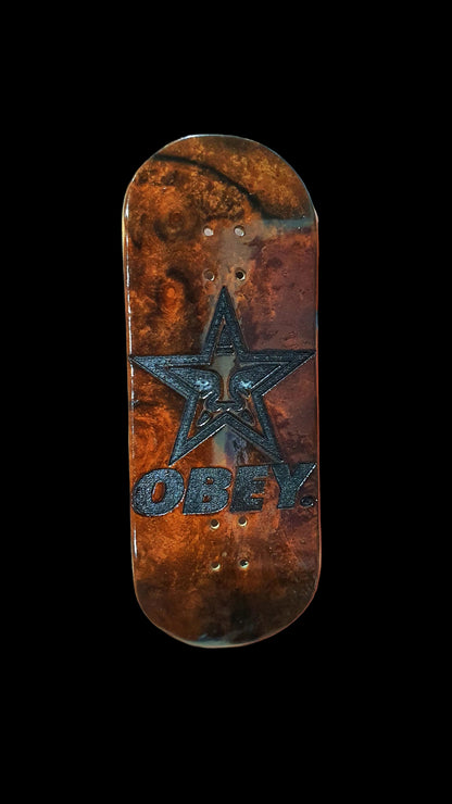 Cosa Nostra Handmade 6-Ply "Obey" 34mm Burl Fingerboard Deck
