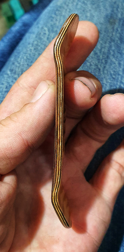 Cosa Nostra Handmade 7-ply Canadian Maple,Ebony and Burl Fingerboard. 34mmx98mm Popsicle shape
