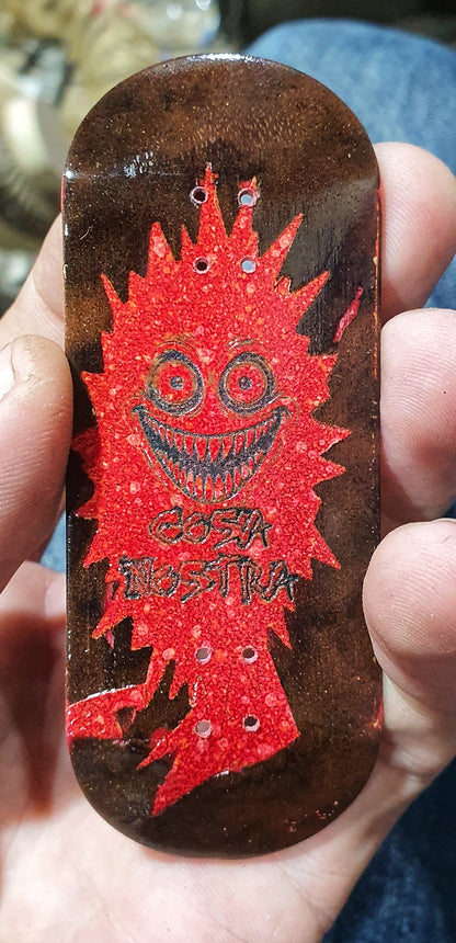 Cosa Nostra Handmade 34mm Burl Smiley Fingerboard