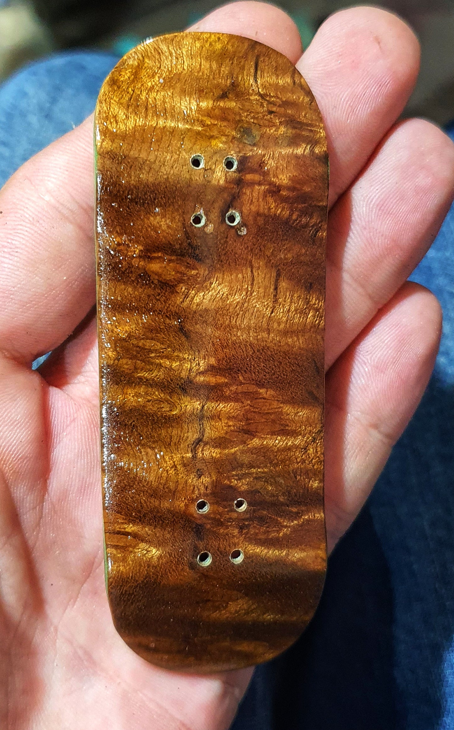 Cosa Nostra Handmade 7-ply Canadian Maple,Ebony,White Oak and Burl Fingerboard. 34mmx98mm Boxy Popsicle Shape