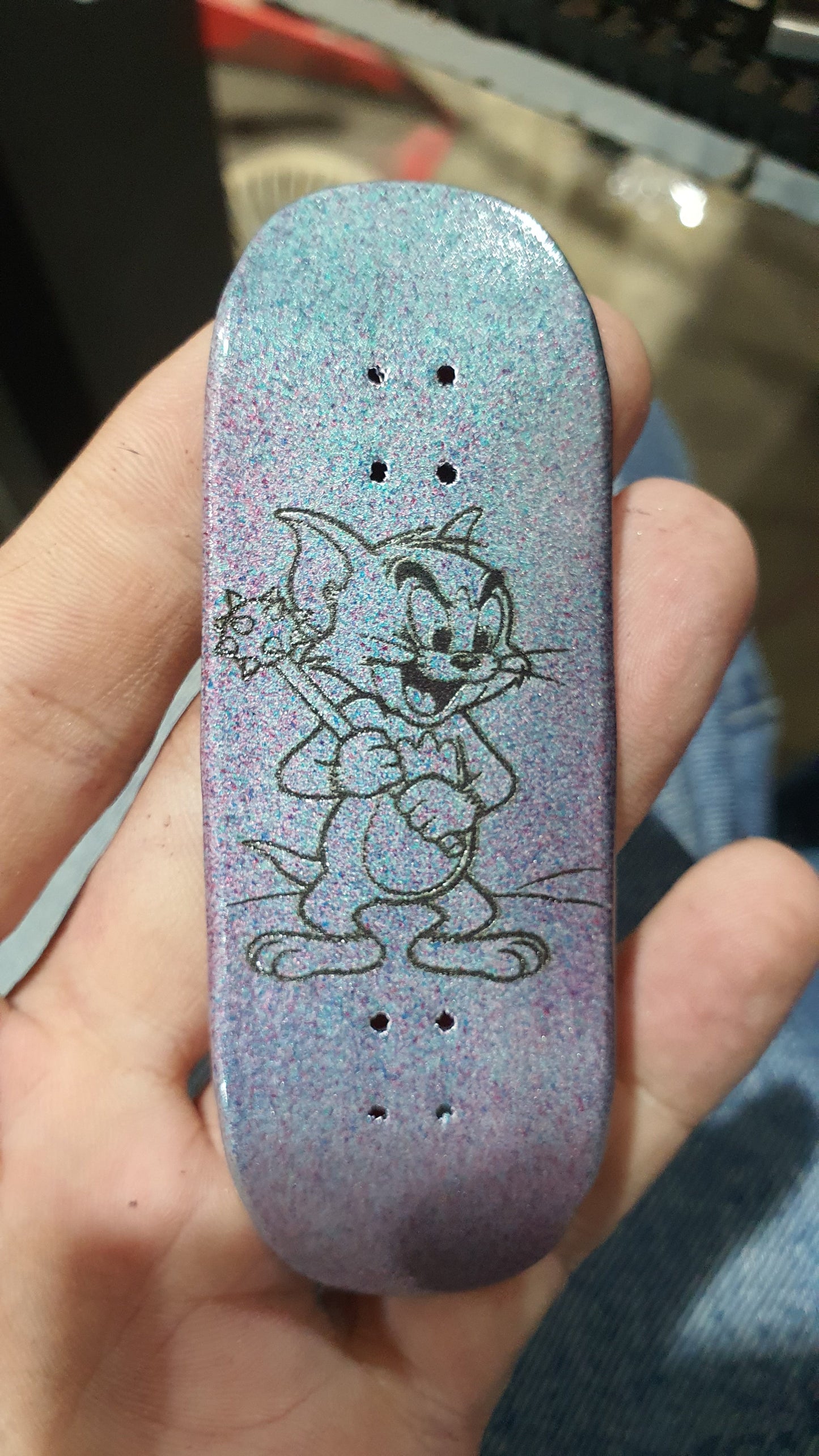 Saigon Skateboards "Bad Kitty" 34mm Fingerboard Deck