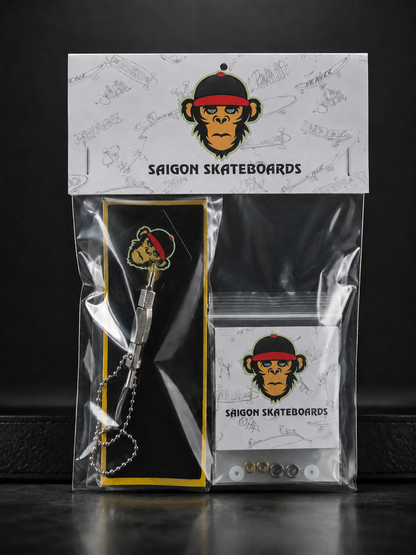 Premium Combo Fingerboard Accessories Set - Foam + Metal Tool + Cosa Nostra Spring-loaded Bushing