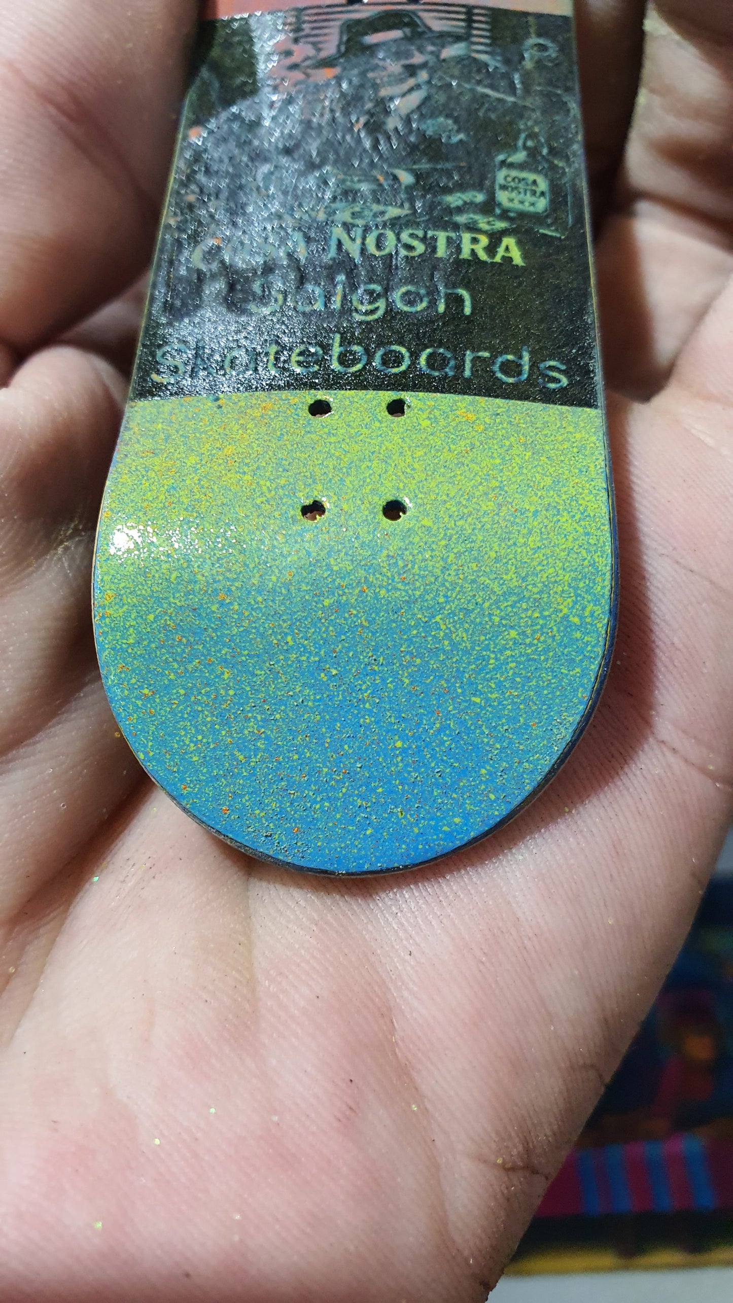 Saigon Skateboards 5-ply Canadian Maple Fingerboard 33mmx97mm Popsicle Shape Custom "office work"