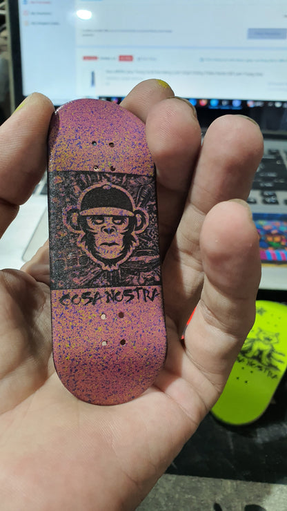 Saigon Skateboards 5-ply Canadian Maple Fingerboard 33mmx97mm Popsicle "Chaos"