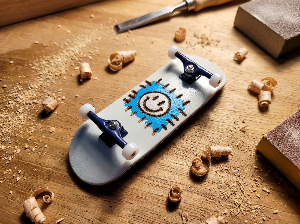 Little Smiley Patch Fingerboard - 32/33/34mm | Popsicle Shape | Saigon Skateboards