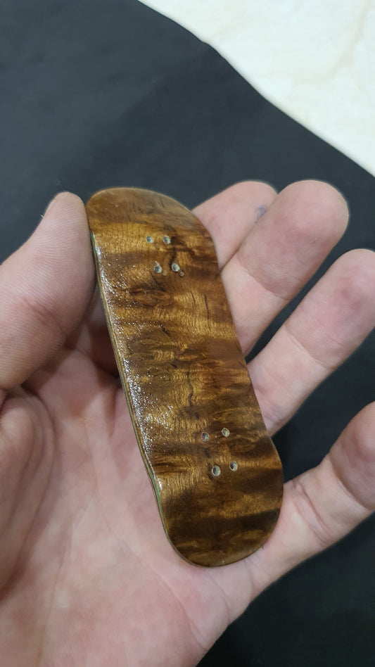Cosa Nostra Handmade 7-ply Canadian Maple, Spalted Maple, Ebony & White Oak Fingerboard Skateboard 34mmx98mm Popsicle