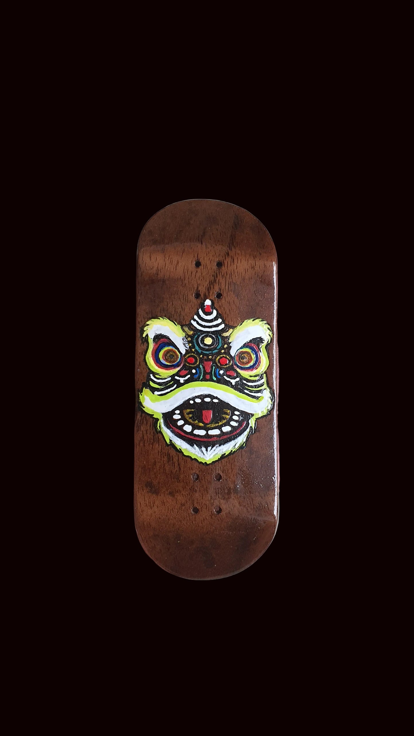 Cosa Nostra Handmade "Asian Dragon" Hand Painted 34mm Fingerboard Deck