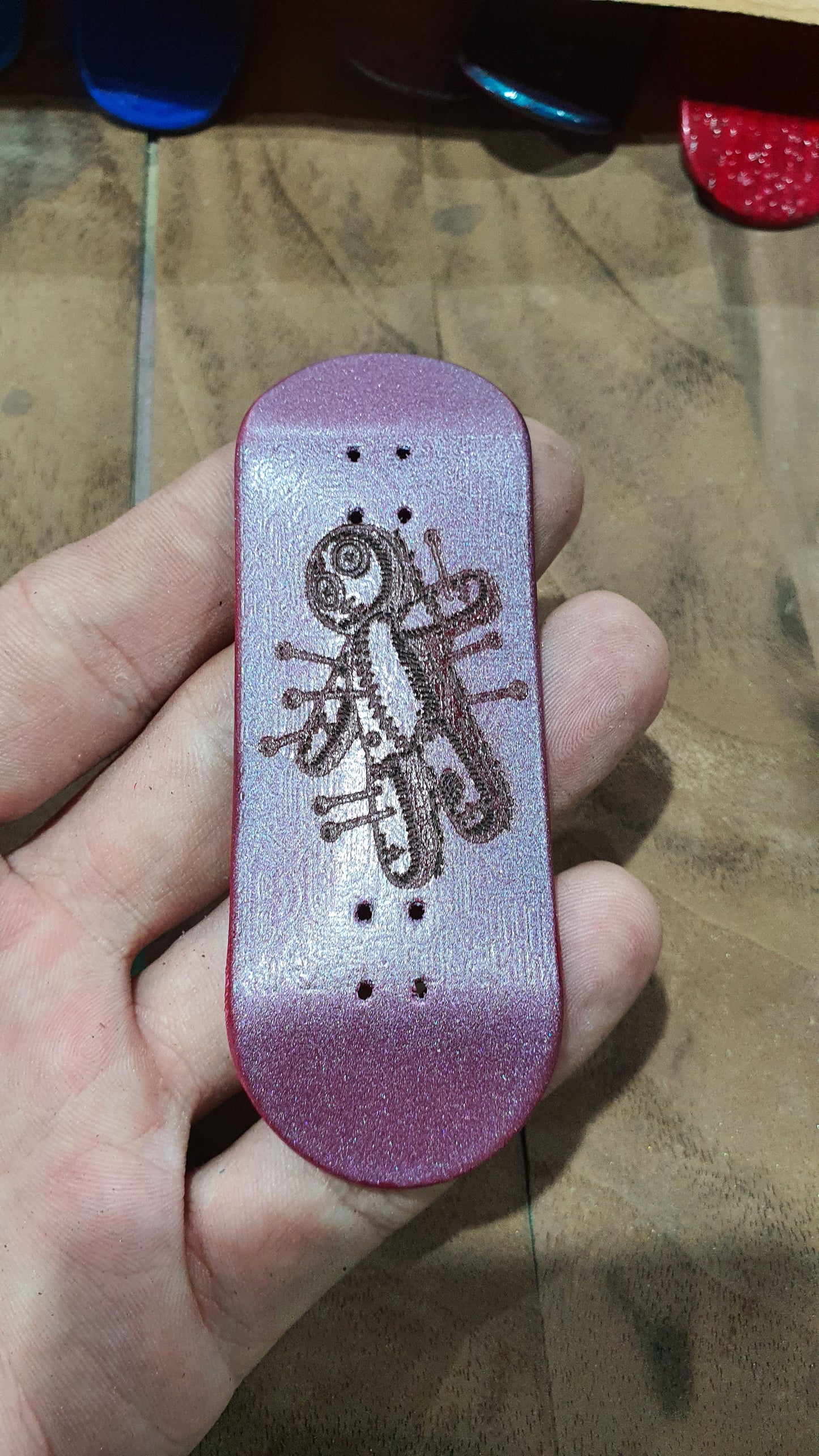 Saigon Skateboards "Voodoo" Fingerboard Deck – 5-Ply Canadian Maple 33.3mm Popsicle Medium Concave