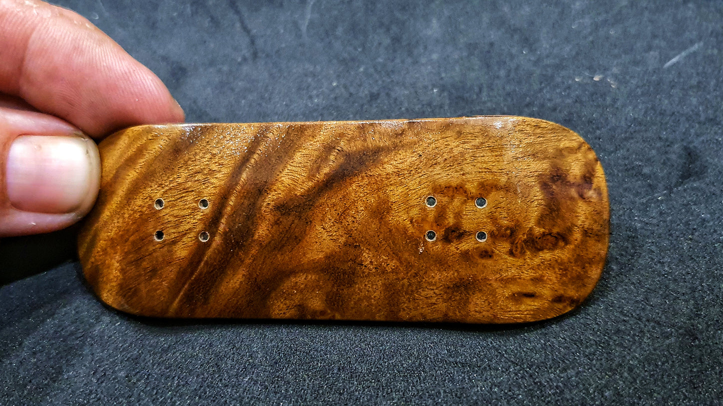 Cosa Nostra Handmade 7-ply Canadian Maple, Spalted Maple, Ebony and Burl fingerboard 34mmx96mm popsicle LIMITED EDITION 1 OF 1