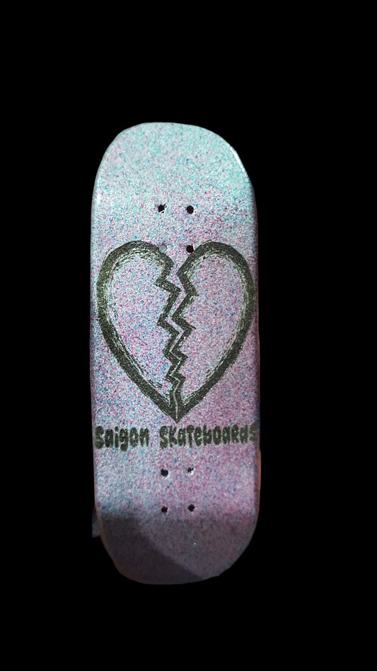 Saigon Skateboards "Broken Heart" 34mm Fingerboard Deck