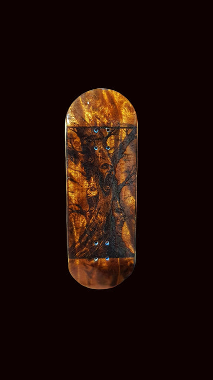 Cosa Nostra Handmade 6-Ply "Screaming Trees" 32mm Burl Fingerboard Deck