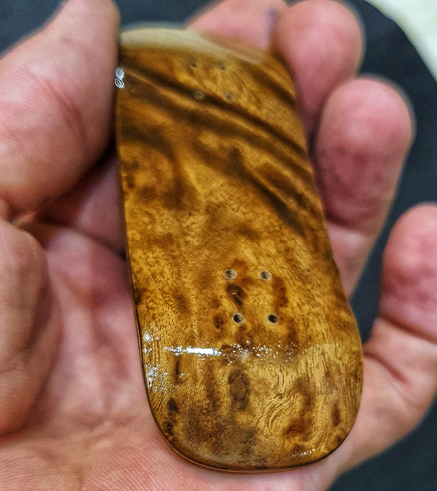 Cosa Nostra Handmade 7-ply Canadian Maple, Spalted Maple, Ebony and Burl fingerboard 34mmx96mm popsicle LIMITED EDITION 1 OF 1