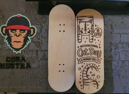 Coloring Fingerboard - Cat Day - 32mm - Medium