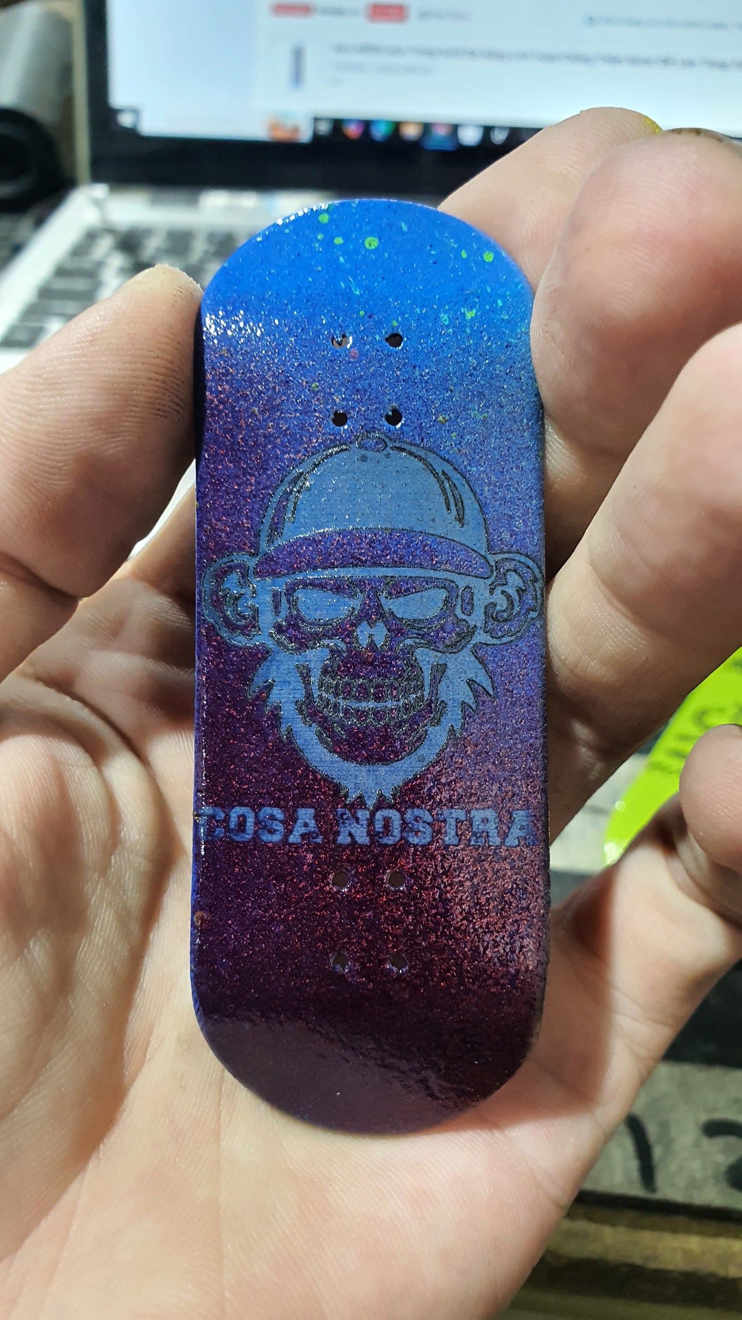 Saigon Skateboards 5-ply Canadian Maple Fingerboard 33mmx97mm Popsicle "Negative Ape"