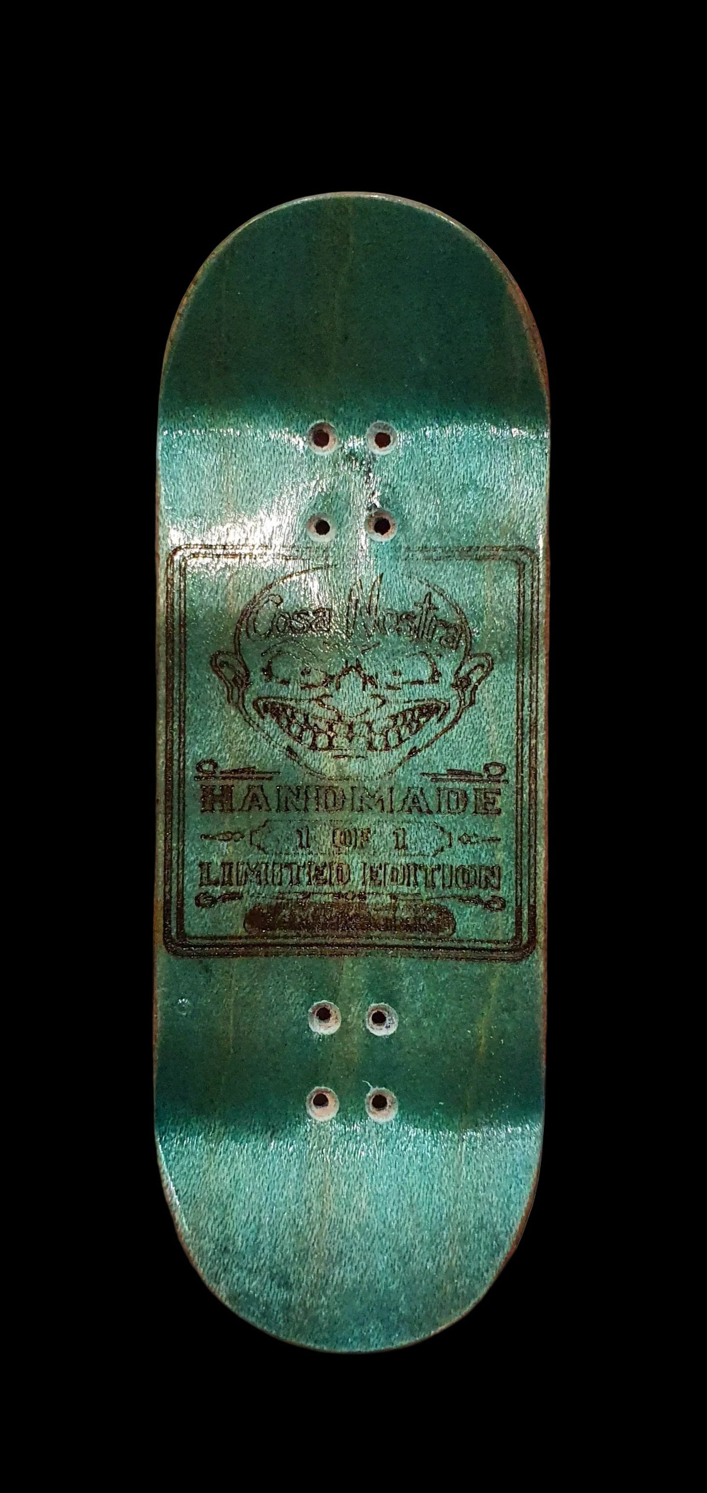 Cosa Nostra Handmade "Maria" 34mm Limited edition 1 of 1 Custom Fingerboard Deck