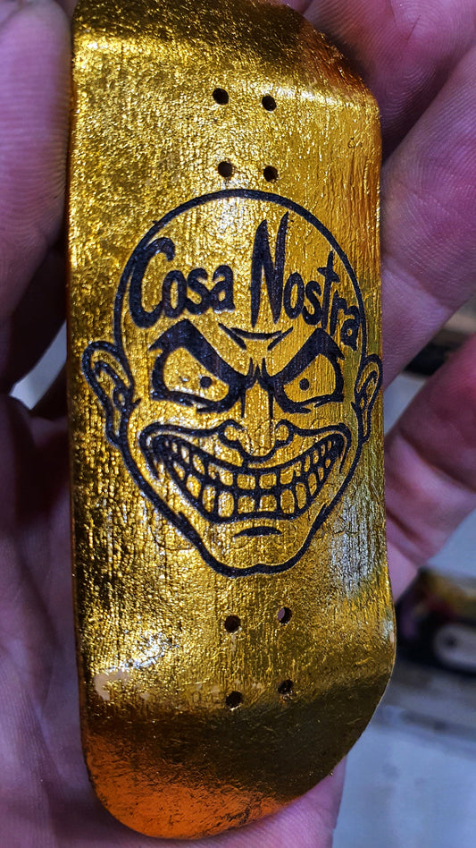 Cosa Nostra 5-ply Canadian Maple, Ebony and White Oak Fingerboard - 24kt Gold Leaf Limited Edition 34mm Popsicle