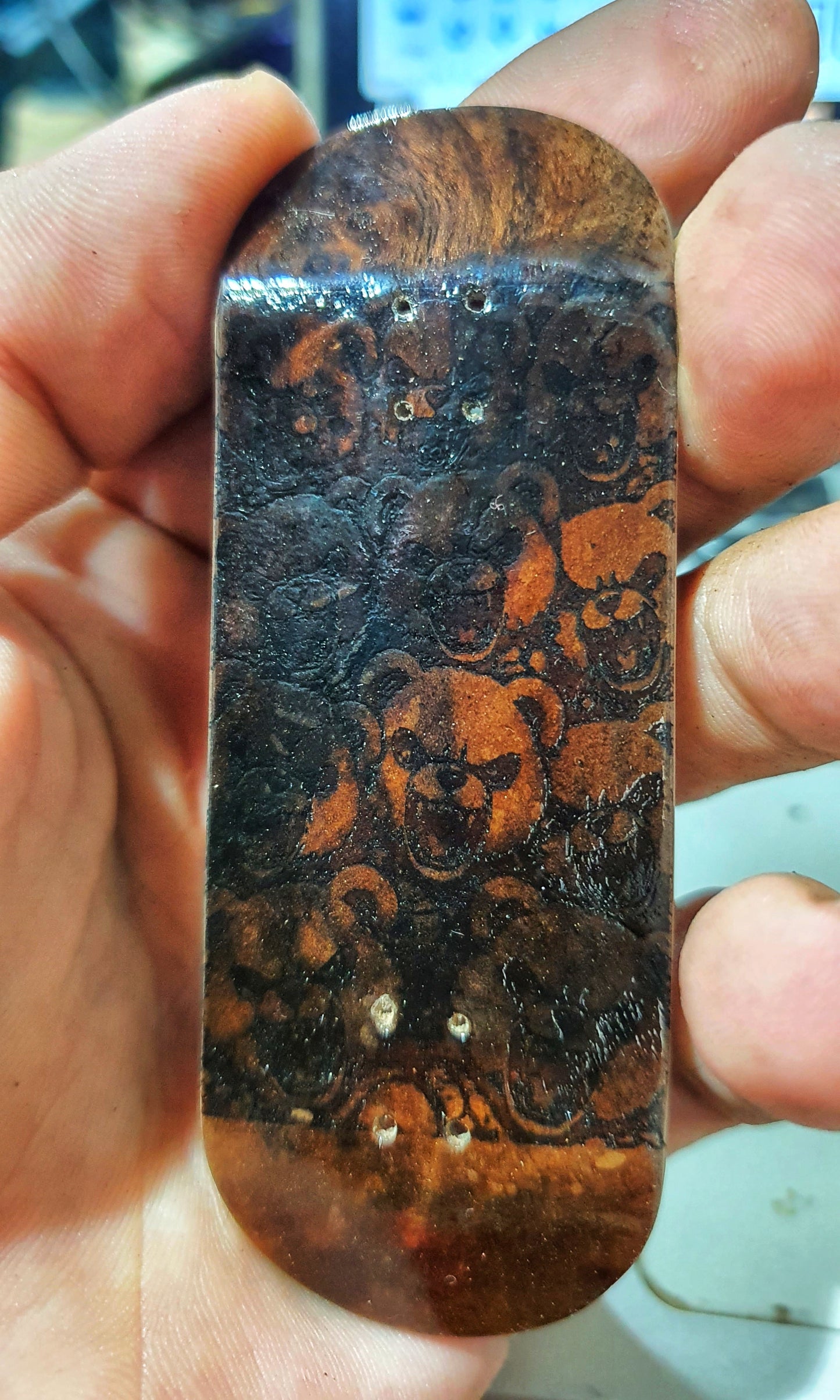 Cosa Nostra Handmade "Bears Picnic" 34mm Fingerboard. NFC enabled.