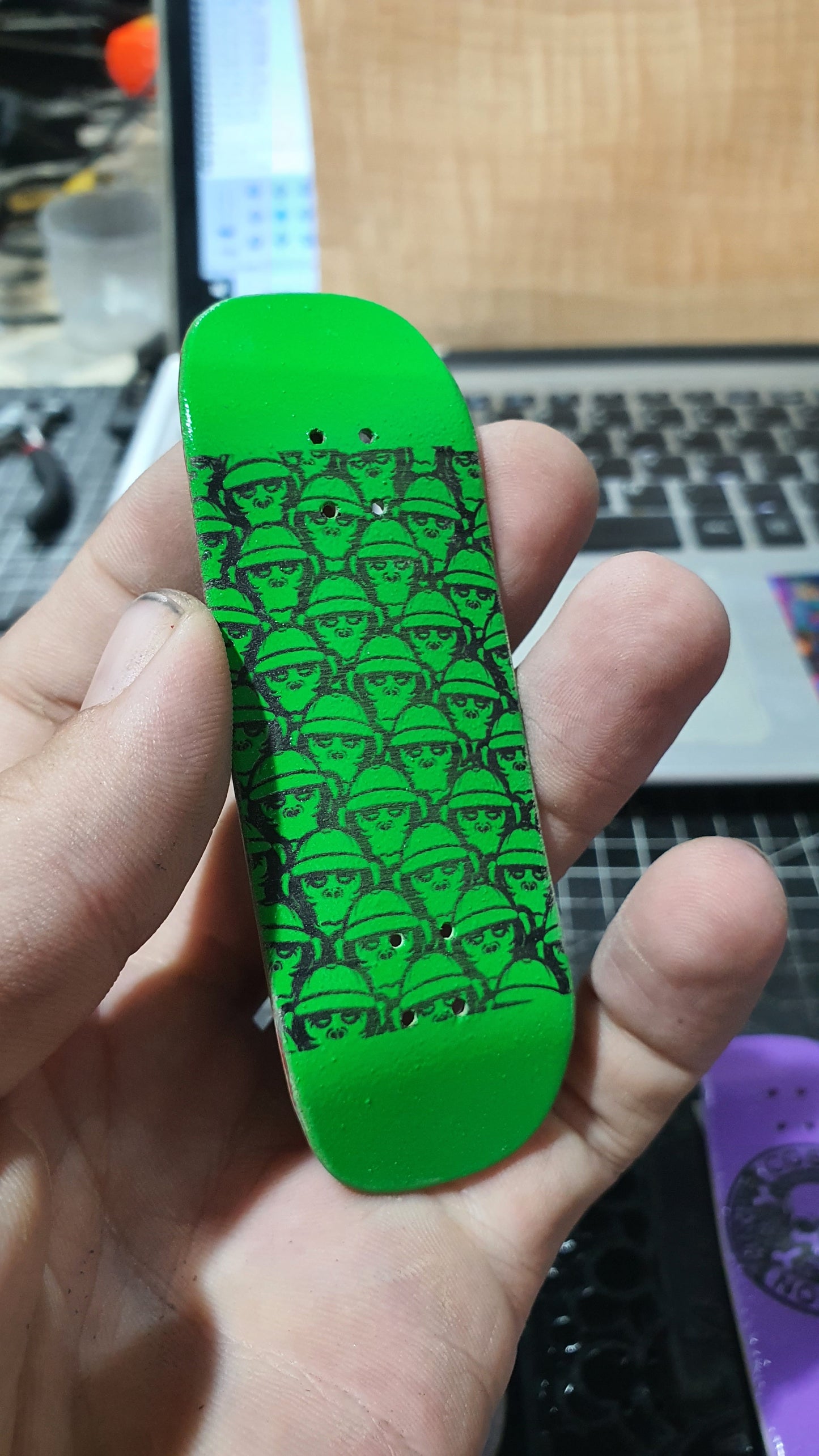 Saigon Skateboards 5-ply Canadian Maple Fingerboard "Monkey Madness"