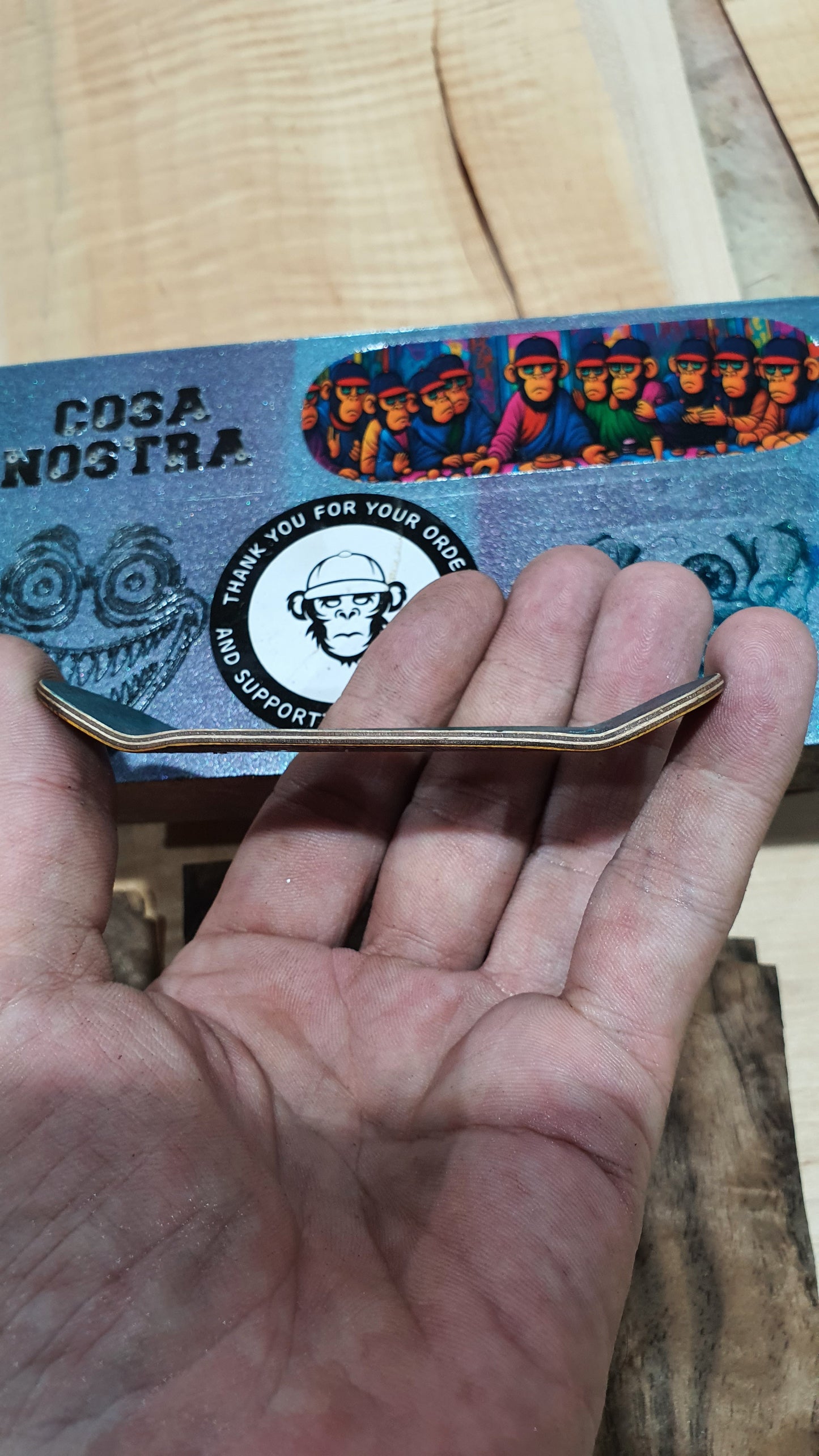 Cosa Nostra Red Monkey Army 32mmx98mm Popsicle Shape Canadian Maple & Mahogany NFC Enabled