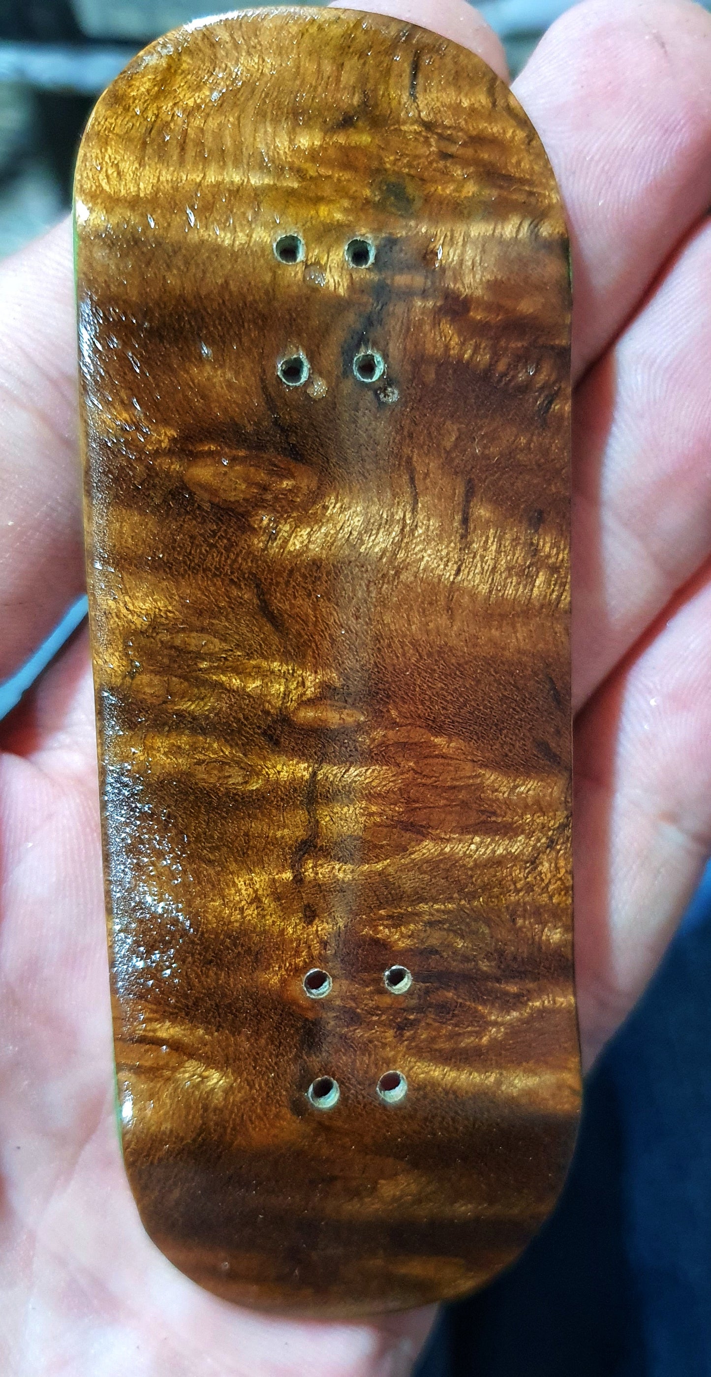 Cosa Nostra Handmade 7-ply Canadian Maple,Ebony,White Oak and Burl Fingerboard. 34mmx98mm Boxy Popsicle Shape