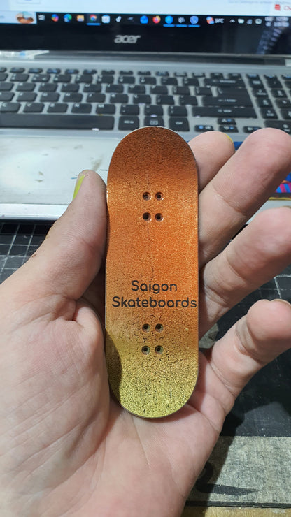 Saigon Skateboards 5-ply Canadian Maple Fingerboard 32mmx98mm Popsicle "Cat o' 9 legs"