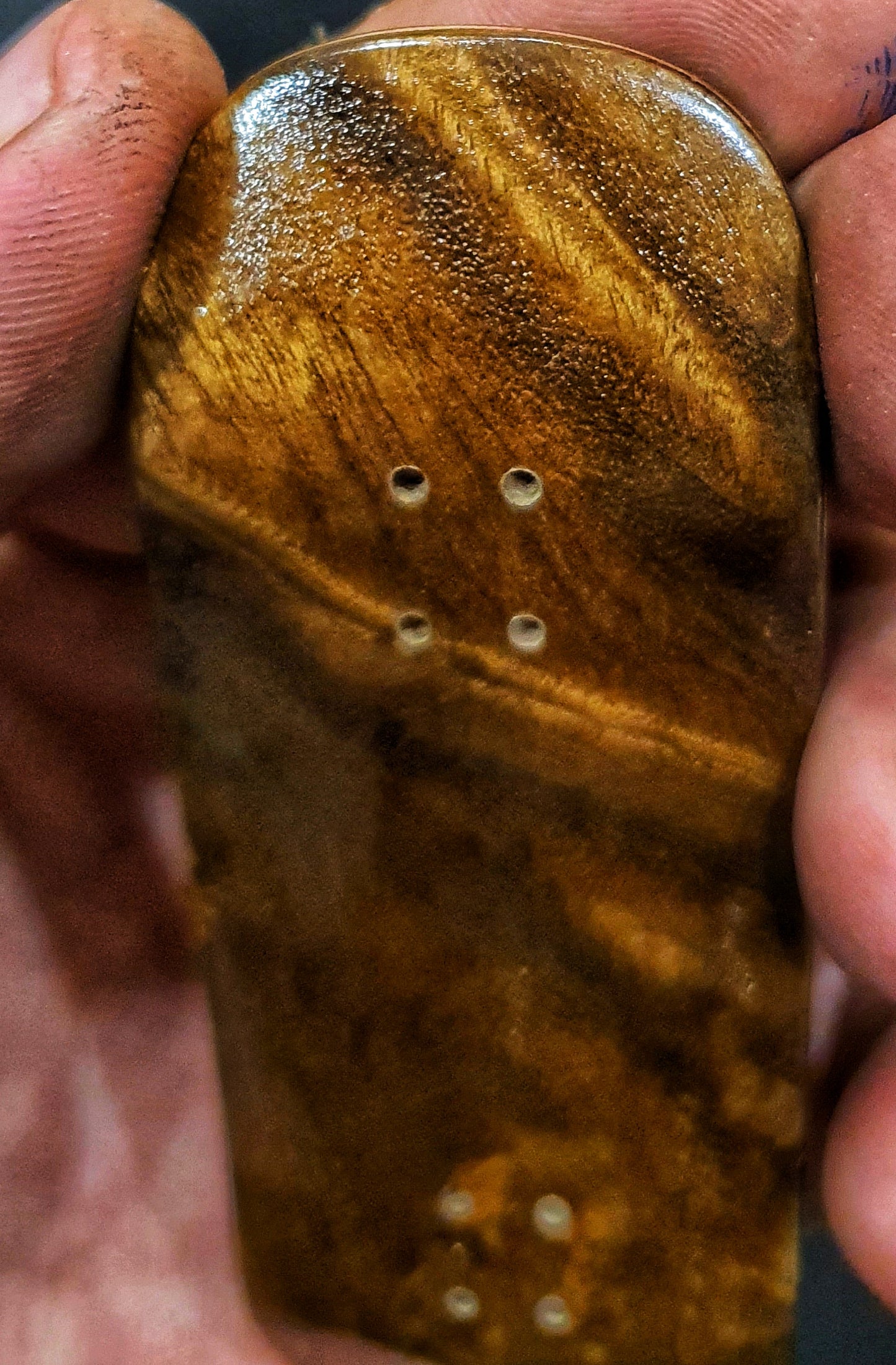 Cosa Nostra Handmade 7-ply Canadian Maple, Spalted Maple, Ebony and Burl fingerboard 34mmx96mm popsicle LIMITED EDITION 1 OF 1