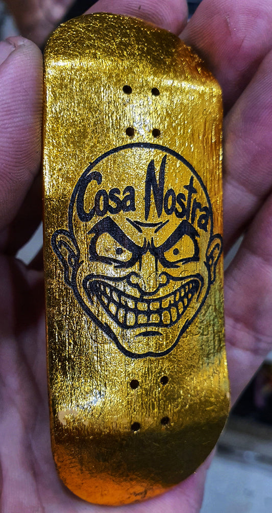 Cosa Nostra 5-ply Canadian Maple, Ebony and White Oak Fingerboard - 24kt Gold Leaf Limited Edition 34mm Popsicle