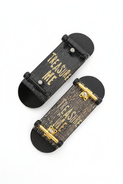Saigon Skateboards 5-ply Canadian Maple - Treasure Me Fingerboard Setup – 33mm × 96mm Popsicle | Black & Gold Edition